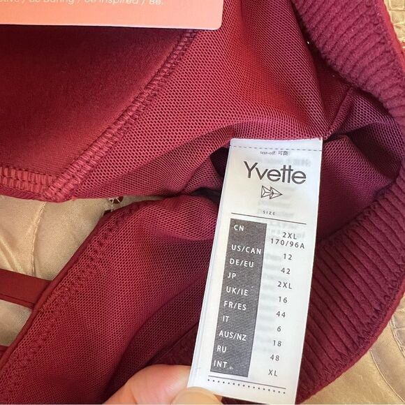 Yvette High Impact Sports Bra with Strappy Back NEW Size 12 - Picture 8 of 9